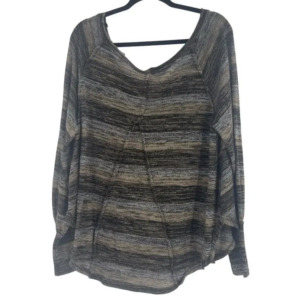 Free People Carolina Hacci striped sweater knit top medium